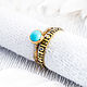 Vermeil ring with 6mm london blue topaz (RCR6). Rings. IRStudio. My Livemaster. Фото №5
