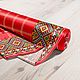Order Fabric coupon cage red Ryazan motifs. SLAVYANKA. Livemaster. . Fabric Фото №3