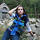Vest "Western"Blue. Vests. Authorial Knitting Gayane. Online shopping on My Livemaster.  Фото №2