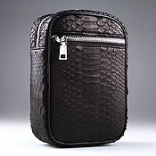 Сумки и аксессуары handmade. Livemaster - original item Men`s shoulder bag made of genuine python leather IMP0553B. Handmade.