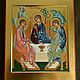 HOLY TRINITY , hand painted icon on gold. Icons. ikon rus. Online shopping on My Livemaster.  Фото №2