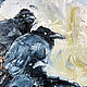 Crows, bird painting, Oil painting on canvas. Pictures. myfoxyart (MyFoxyArt). My Livemaster. Фото №6