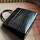 Классическая сумочка из крокодиловой кожи. Классическая сумка. Chic bags. Интернет-магазин Ярмарка Мастеров.  Фото №2