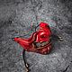 Самурайская полумаска Мэмпо Red & Gold. Маски интерьерные. Qarma Masks. Интернет-магазин Ярмарка Мастеров.  Фото №2