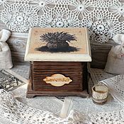 Для дома и интерьера handmade. Livemaster - original item Box Bouquet of lavender brown tree. Handmade.