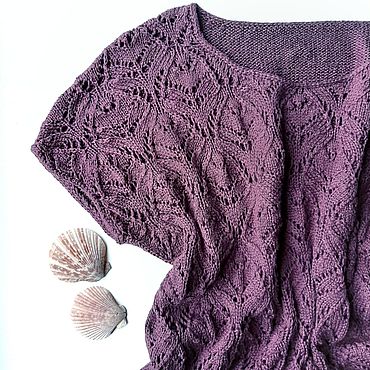Джемпер с японскими ажурами из 100% итальянского шелка.. Тамервул. Одежда женская ручной работы - Ярмарка Мастеров Одежда женская ручной работы. Ярмарка Мастеров - ручная работа Джемпер с японскими ажурами из 100% итальянского шелка.. Handmade.