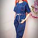 Denim overalls for Barbie. Two options, Clothes for dolls, Arkhangelsk,  Фото №1