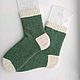 Заказать Зелёные вязаные шерстяные носки ручной работы зелень RussianSocks. RussianSocks ВЯЗАНЫЕ НОСКИ ВАРЕЖКИ. Ярмарка Мастеров. . Носки Фото №3