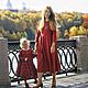 Красные платья для мамы и дочки, Платья, Москва,  Фото №1
