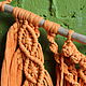  "Морковно-тыквенное". Панно макраме. Macrame Lair. Ярмарка Мастеров.  Фото №5