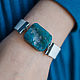 Order White and blue bracelet with a large stone for women. БРАСЛЕТЫ- ТАЛИСМАНЫ. Livemaster. . Regaliz bracelet Фото №3