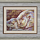 Order Giant soft pastel Painting (beige grey painting in nursery). Pastelena. Livemaster. . Pictures Фото №3