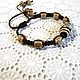 Bracelet braided: With a JI bead made of waxed cotton cord. Ji bead. IrinaSkripkaMBeads. My Livemaster. Фото №6