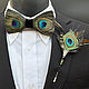 Pajarita y boutonniere con plumas de pavo real y gallo, Butterflies, Sochi,  Фото №1
