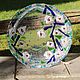 Блюдо  "Цветочное" тарелка из стекла. Фьюзинг. Наборы посуды. glass.art.boutique. Интернет-магазин Ярмарка Мастеров.  Фото №2