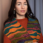 Аксессуары handmade. Livemaster - original item Scarves: Knitted multicolored Scarf. Handmade.