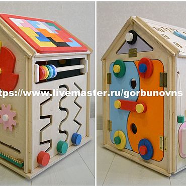 Куклы и игрушки ручной работы. Ярмарка Мастеров - ручная работа Развивающий БИЗИДОМ  6в1 «РЕБУС». Handmade.
