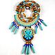Order Necklace in the ethno style 'Blue Cat'. IrinaSkripkaMBeads. Livemaster. . Necklace Фото №3