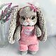 Зайка именная игрушка на заказ. Амигуруми куклы и игрушки. MarinaMaleevaToys Игрушки ручной работы. Интернет-магазин Ярмарка Мастеров.  Фото №2