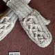 Knitted alpaca mittens 'Braid'. Mittens. marishino. Online shopping on My Livemaster.  Фото №2