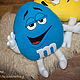 Игрушка Подушка мягкая   m&m's blue эмэмдемс синий  m&m. Мягкие игрушки. Галина Додонова. Интернет-магазин Ярмарка Мастеров.  Фото №2