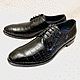 Genuine crocodile leather Derby, in black, in stock!. Derby. SHOES&BAGS. My Livemaster. Фото №6