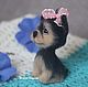 Copyright felted toy dog Yorkshire Terrier Button. Felted Toy. KravetsTatyana. My Livemaster. Фото №5
