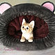 Order Bed-sleeping bag for cats 'Mouse' gray. lyubov-iv (lyubov-iv). Livemaster. . Lodge Фото №3