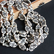 Материалы для творчества handmade. Livemaster - original item Beads Buffalo Bone bleached snowflake 18h14mm. Handmade.