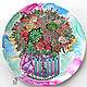 'Bouquet - refined gypsophila' decorative plate, Decorative plates, Krasnodar,  Фото №1