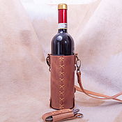 Сумки и аксессуары handmade. Livemaster - original item Holder, case for wine bottle handmade from genuine leather.. Handmade.