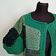 Knitted green coat 'malachite box'. Coats. vyazanaya6tu4ka. My Livemaster. Фото №4