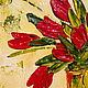 Painting 'Ruby Tulip' oil 15/20 miniature. Pictures. Anji's favourite pictures (anzhela-a). My Livemaster. Фото №4