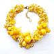 Колье "ORO small"натуральные агат, янтарь, перламутр. Колье. Victorian.Chic.Bijoux. Ярмарка Мастеров.  Фото №6