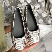 Обувь ручной работы handmade. Livemaster - original item ballet flats from Python. Handmade.
