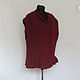 Knitted burgundy vest ' Bordeaux'. Vests. vyazanaya6tu4ka. My Livemaster. Фото №4