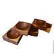 Order Set of wooden cedar candy plates (5 pcs). TN21. ART OF SIBERIA. Livemaster. . Plates Фото №3