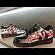 Кроссовки черные Nike Air Force унисекс, кастом, ручная роспись, аниме. Кроссовки. Olgavolgoart. Роспись одежды и обуви. Кастом. Ярмарка Мастеров.  Фото №13