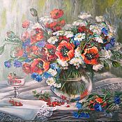 Картина маслом"Белые тюльпаны"