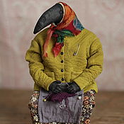 Куклы и игрушки handmade. Livemaster - original item interior doll: Old lady with knitting. Handmade.