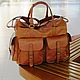 Travel leather bag SKIF mini red, Travel bag, Izhevsk,  Фото №1