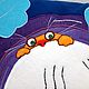 Pillow decorative red cat applique felt, cat on the moon. Pillow. Dingus! Funny cats and other toys. My Livemaster. Фото №6