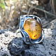 Order Ring with Baltic amber made of 925 silver ALS0015. Sunny Silver. Livemaster. . Rings Фото №3