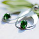 Earrings with diopside 'Bright summer', silver. Earrings. EdGems jewerly. Online shopping on My Livemaster.  Фото №2
