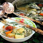 Посуда handmade. Livemaster - original item Fishing set for fish soup of 2 pcs., ladle 