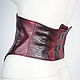 Order Belts: sash corset genuine leather under the snake Burgundy. Lollypie - Modiste Cat. Livemaster. . Belt Фото №3