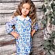 Платье для девочки Гжель в интернет-магазине на Ярмарке Мастеров ...