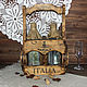 Короб-корзина для вина " Легенда Сицилии-Марсала". Storage Box. painting and decoupage from Marina (sovaj). My Livemaster. Фото №5