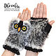Fingerless gloves Owl black and white. Mitts. 2sovy. My Livemaster. Фото №4