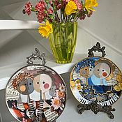 Винтаж handmade. Livemaster - original item Decorative plates 